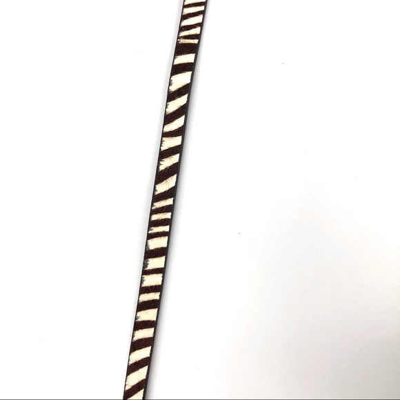 Loft Ann Taylor leather and calf hair zebra belt - Picture 4 of 8
